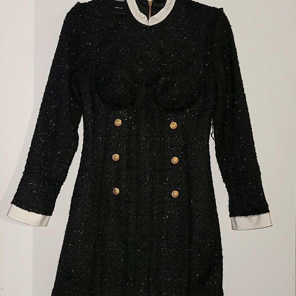 🎄⛄ Beautiful tweed dress w exterior bustier 🎅♥️